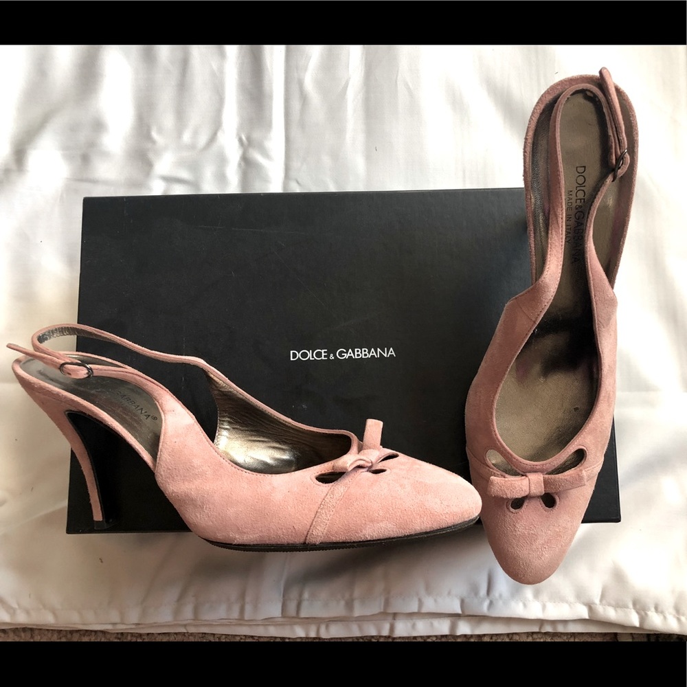 Dolce and Gabbana Pink suede heel size 41